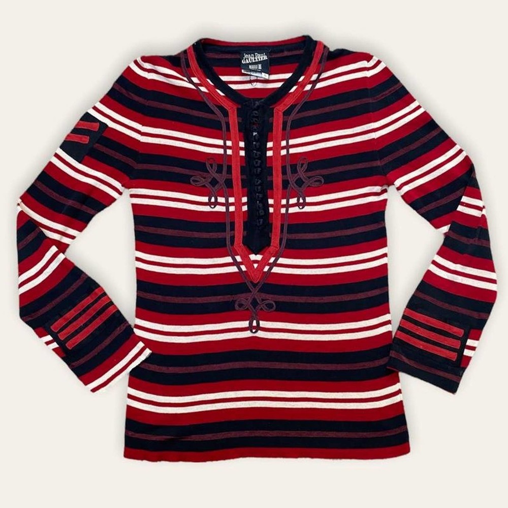 Jean Paul Gaultier striped knit top